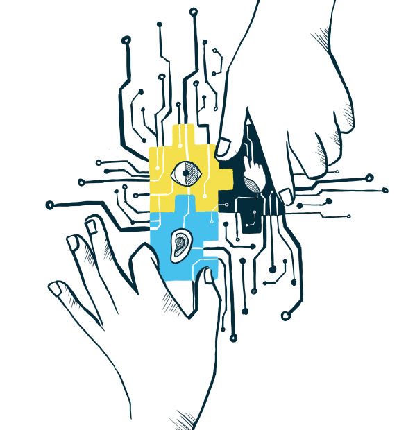 Illustriertes Visual Accessibility Angebot