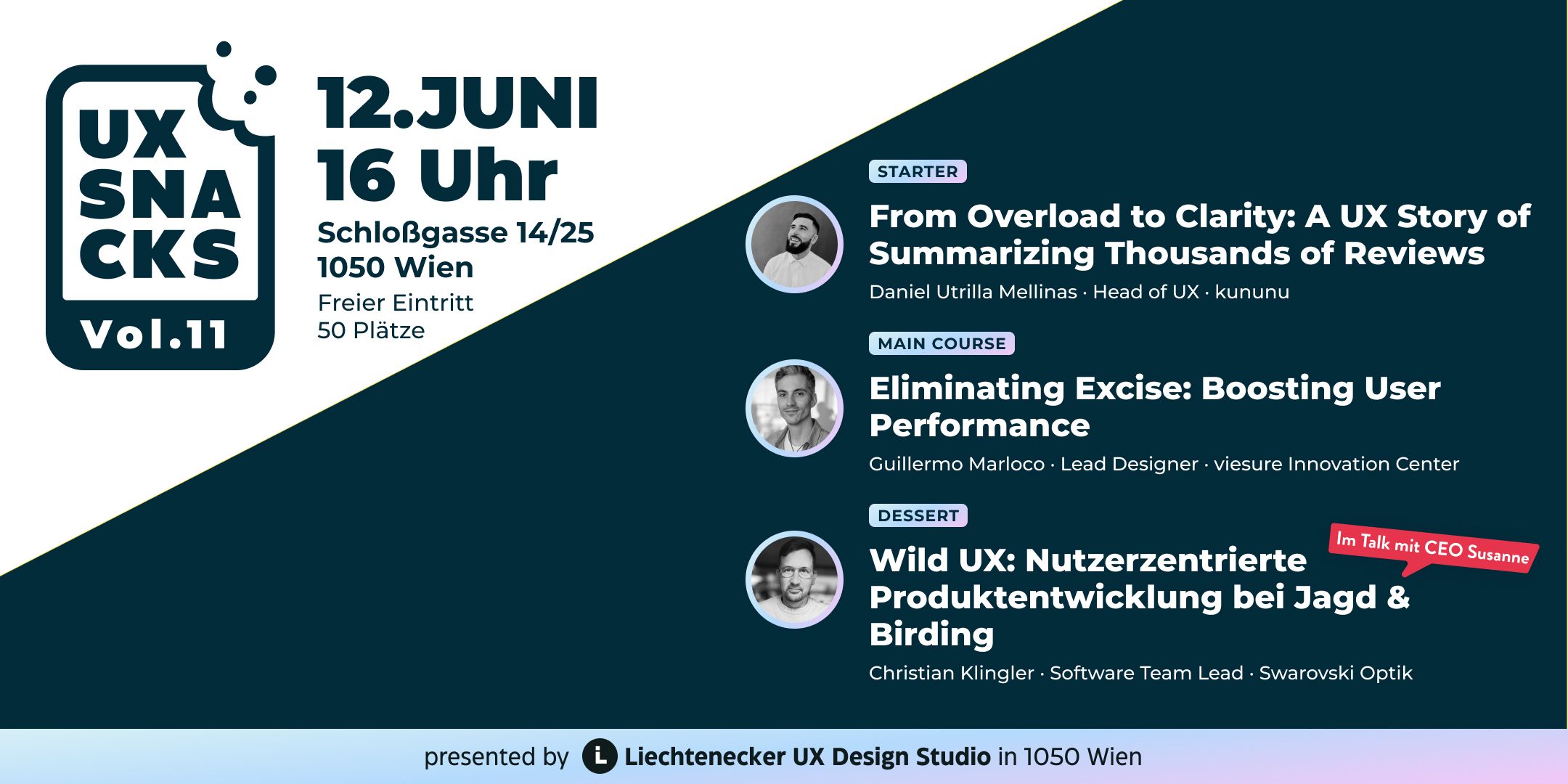 UX Snacks 11 am 12.Juni 2025 ab 16:00